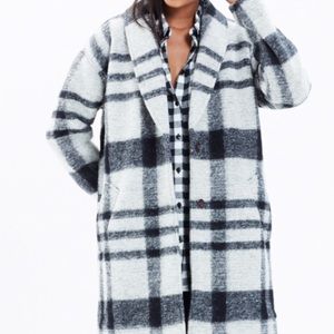 Madewell Plaid Florence coat size Large